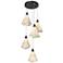 Mobius 17.3" Wide 5-Light Black Standard Pendant With Spun Frost Shade