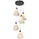 Mobius 17.3" Wide 5-Light Ink Standard Pendant With Spun Frost Shade