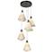 Mobius 17.3" Wide 5-Light Natural Iron Pendant With Spun Frost Shade