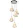 Mobius 17.3" Wide 5-Light White Pendant With Spun Frost Shade