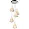 Mobius 17.3" Wide 5-Light White Standard Pendant With Spun Frost Shade