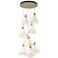 Mobius 20.8"W 9-Light Round Brass Standard Pendant w/ Spun Frost Shade