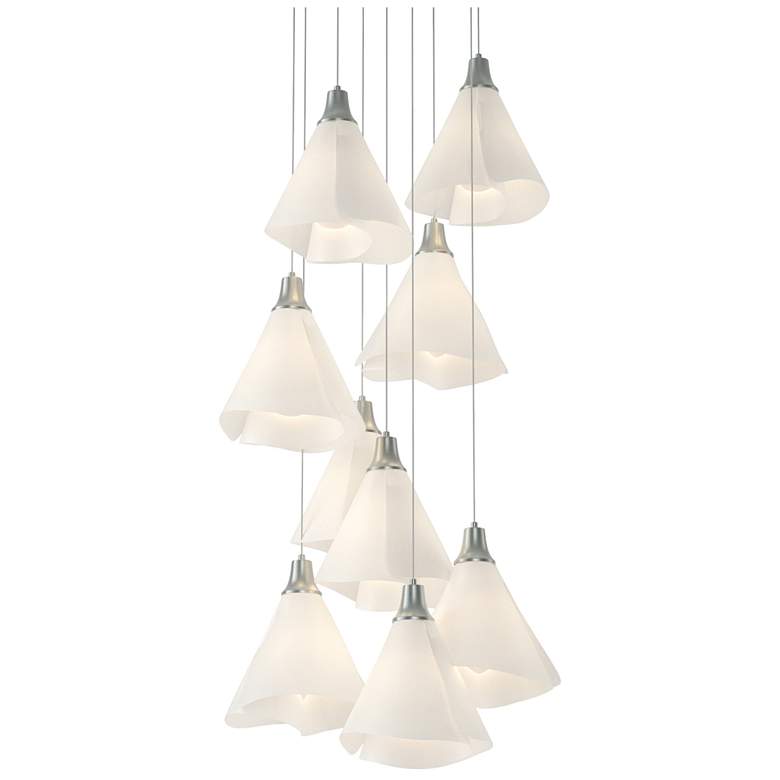 Image 1 Mobius 20.8"W 9-Light Round Long Pendant w/ Spun Frost Shade