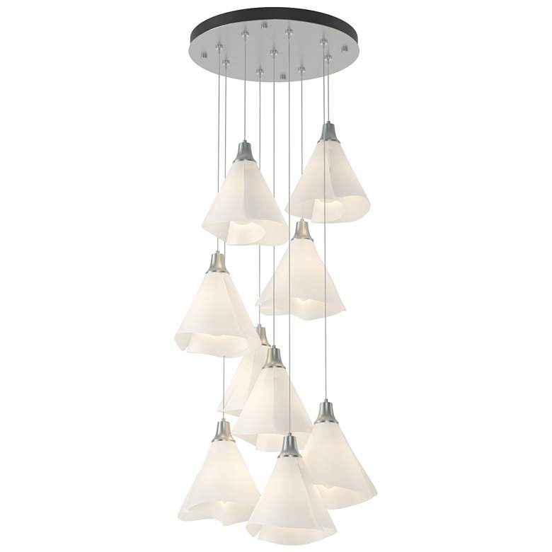 Image 1 Mobius 20.8"W 9-Light Round Standard Pendant w/ Spun Frost Shade