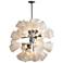 Mobius 31" Wide 16.Light Sterling Orb Pendant With Spun Frost Shade