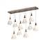Mobius 45.6" Rectangular Bronze Long Pendant with Spun Frost Shade