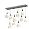 Mobius 45.6" Rectangular Rubbed Bronze Long Pendant with Spun Frost Sh