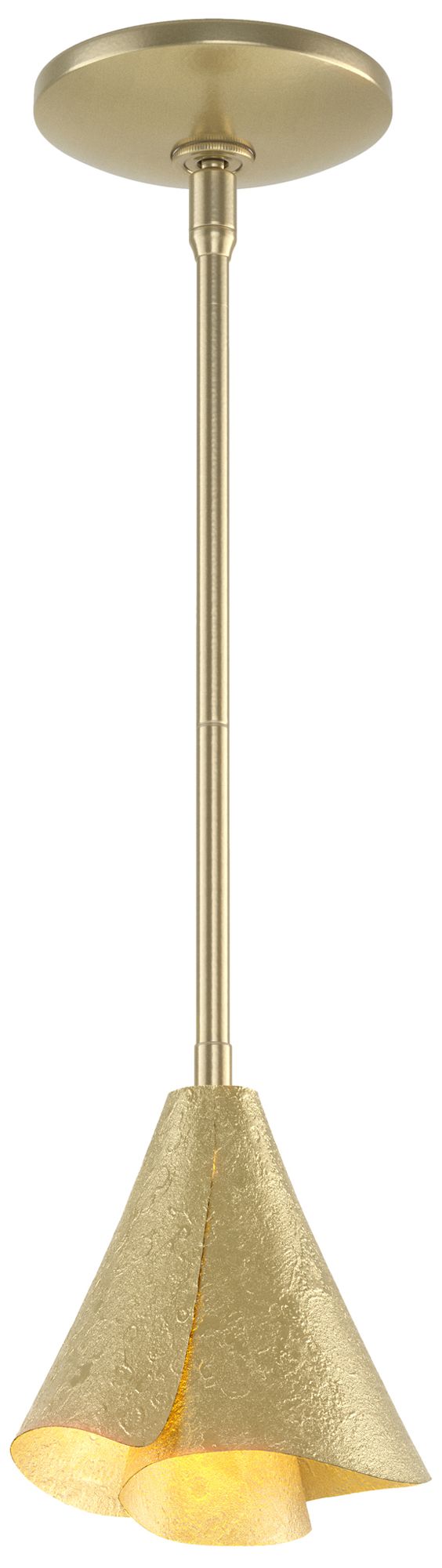 Mobius 5" Wide Modern Brass Steel Shade Mini Pendant