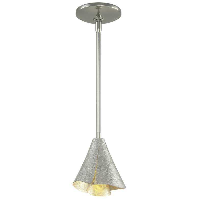 Image 1 Mobius 5" Wide Sterling Mini-Pendant With Steel Shade