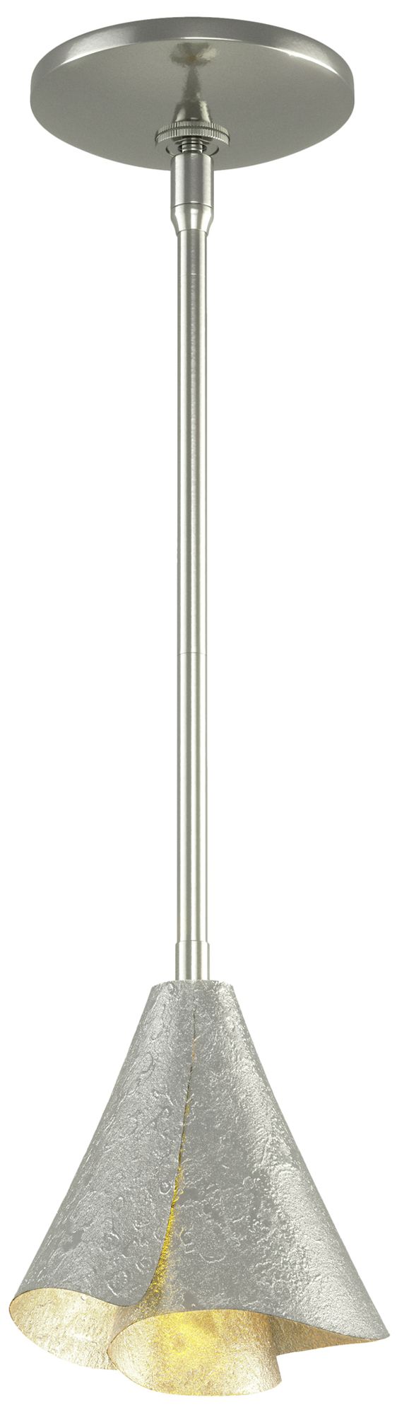 Mobius 5" Wide Sterling Steel Shade Mini Pendant