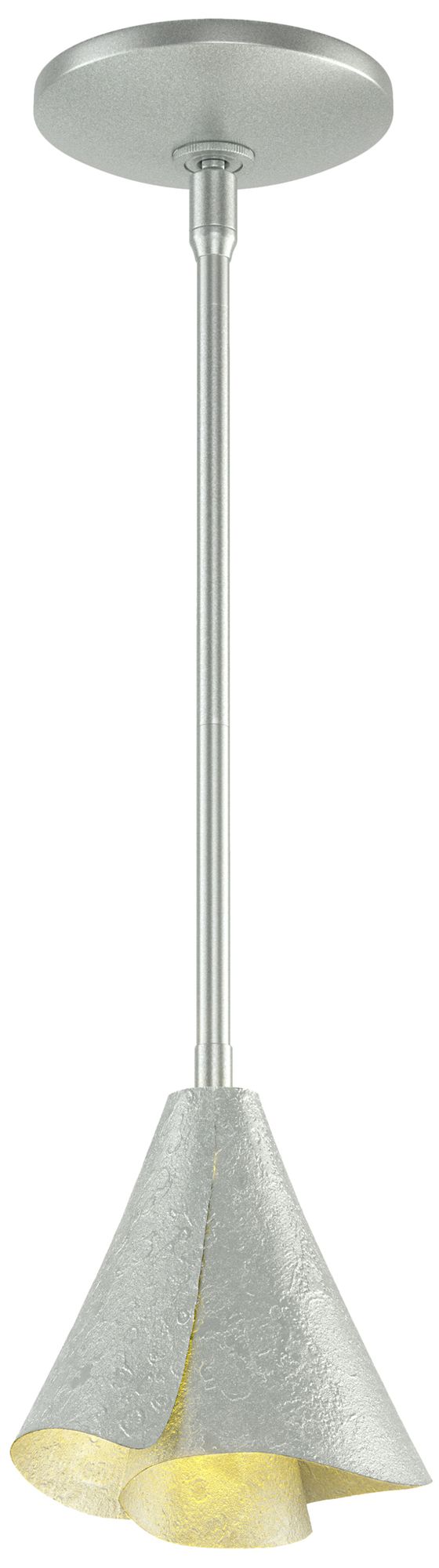 Mobius 5" Wide Vintage Platinum Steel Shade Mini Pendant