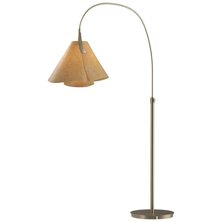 Image 1 Mobius 66.3 inch High Soft Gold Arc Floor Lamp With Cork Shade