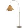 Mobius 66.3" High Soft Gold Arc Floor Lamp With Cork Shade