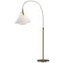 Mobius 66.3" High Soft Gold Arc Floor Lamp With Spun Frost Shade