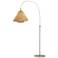 Mobius 66.3" High Sterling Arc Floor Lamp With Spun Amber Shade