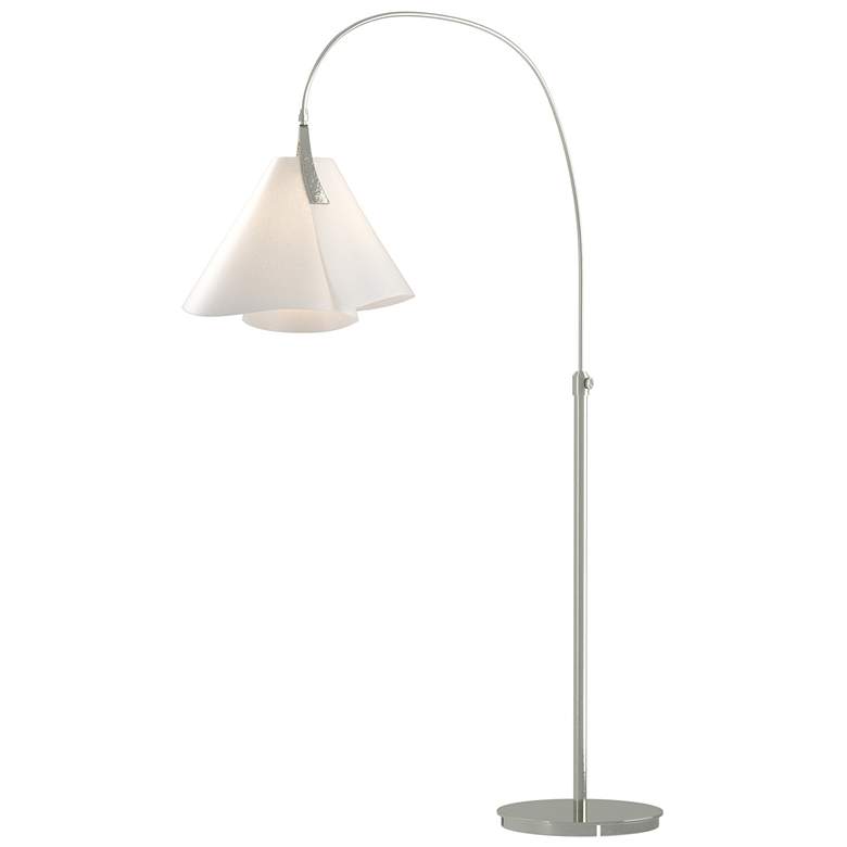 Image 1 Mobius 66.3 inch High Sterling Arc Floor Lamp With Spun Frost Shade