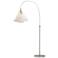 Mobius 66.3" High Sterling Arc Floor Lamp With Spun Frost Shade
