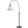 Mobius 66.3"H Oil Rubbed Bronze Arc Floor Lamp With Spun Frost Shade