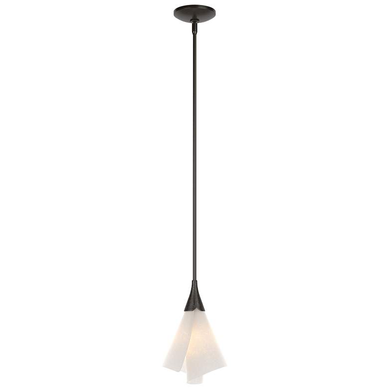 Image 1 Mobius 8" Wide Oil Rubbed Bronze Mini-Pendant With Spun Frost Shade