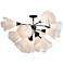 Mobius Black 12-Light Semi/Flush With Spun Frost Shade