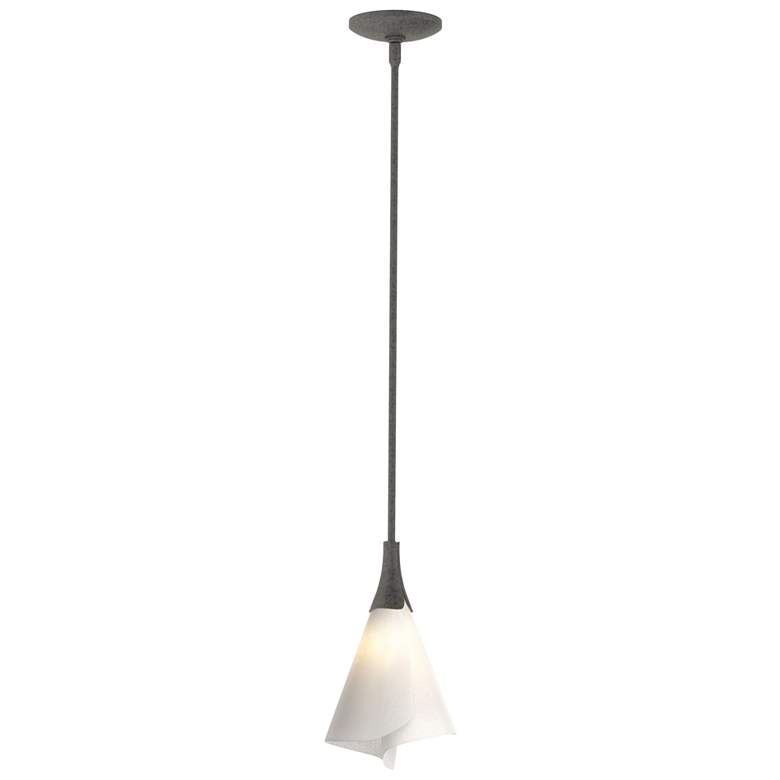 Image 1 Mobius Mini Pendant - Natural Iron Finish - Spun Frost Shade