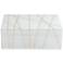 Mocary 10 1/4" Wide Glossy White and Gold Stripe Jewelry Box