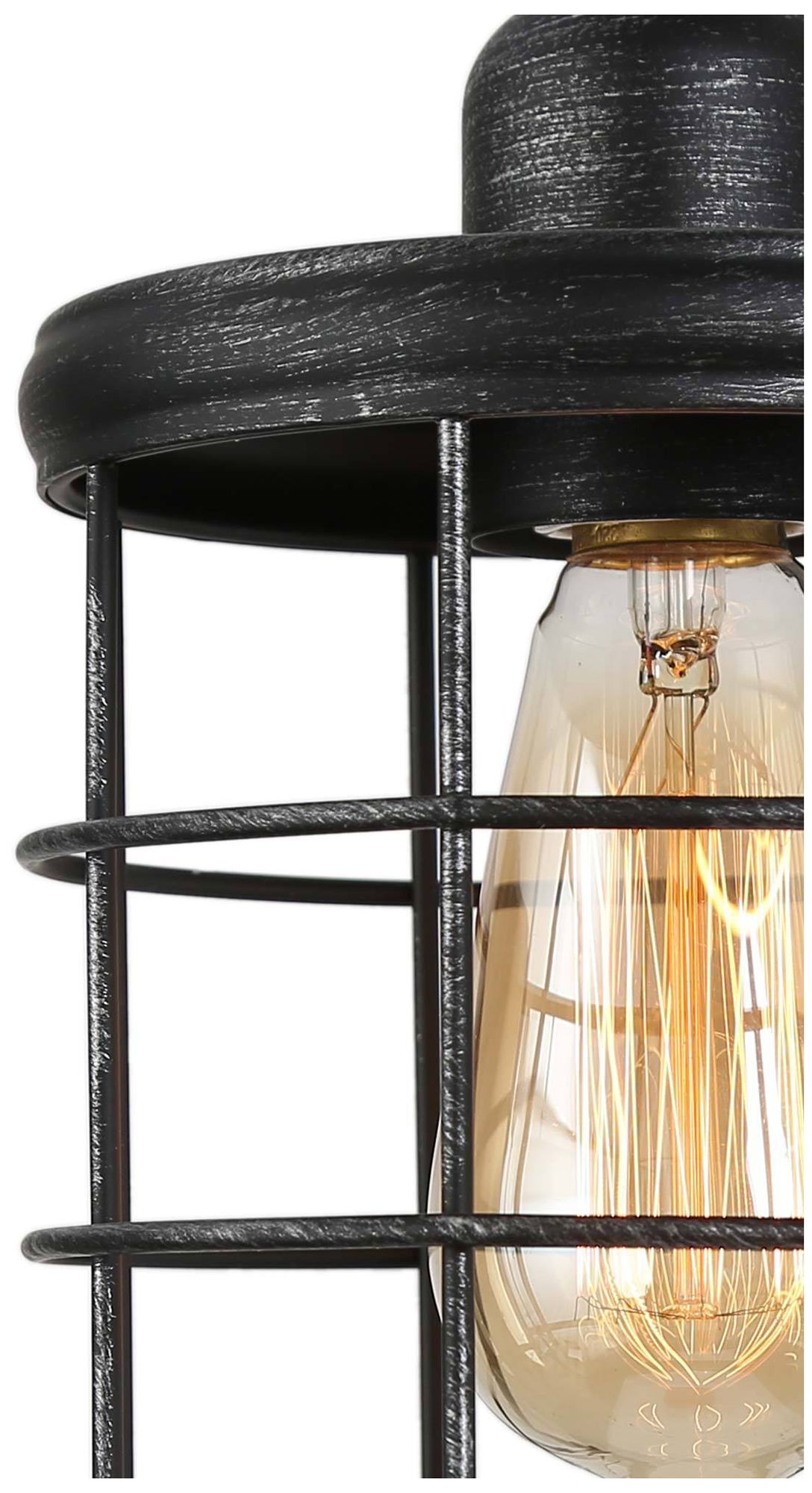 Image 2 Mocha 6" Wide Brushed Antique Black Mini Pendant more views