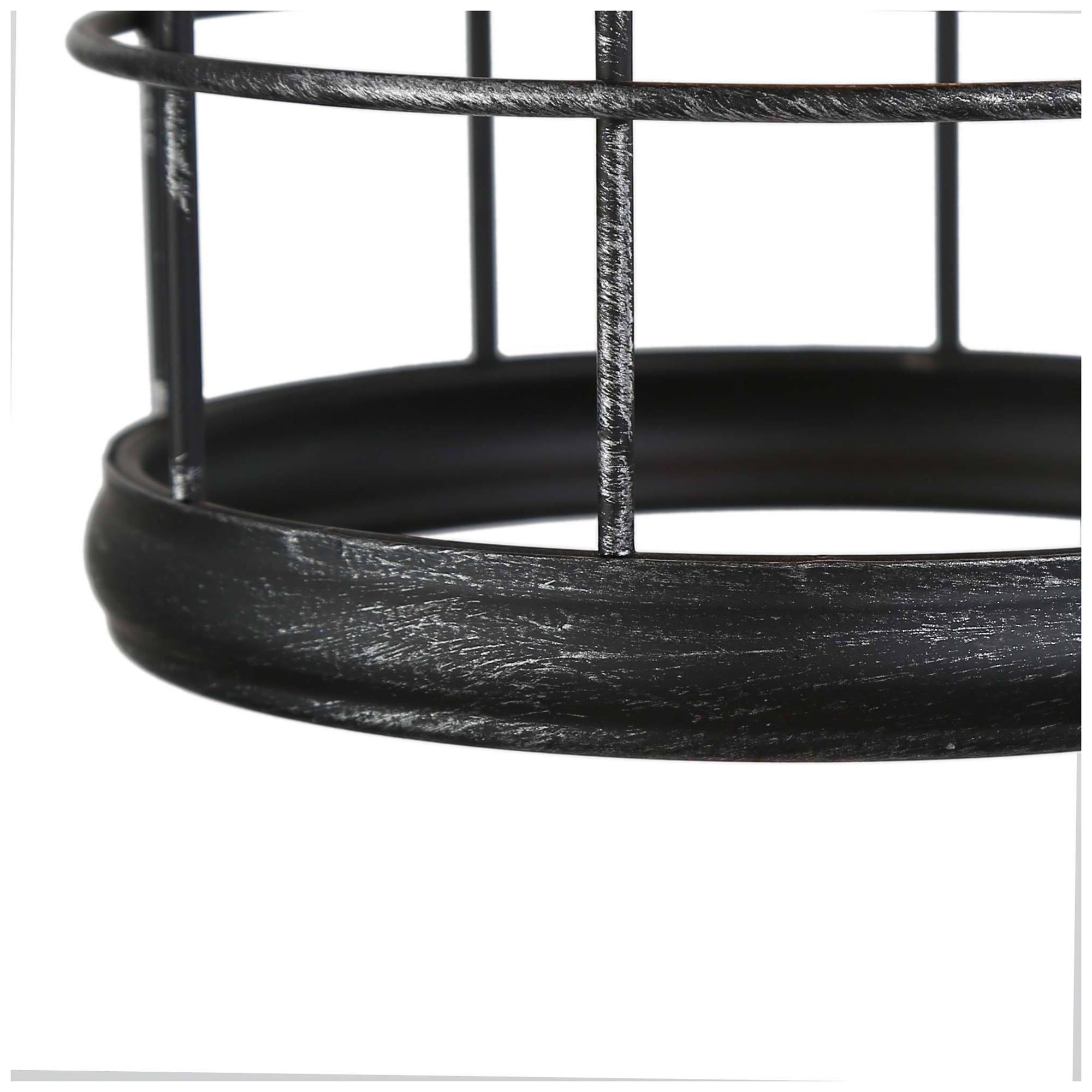 Image 4 Mocha 6" Wide Brushed Antique Black Mini Pendant more views