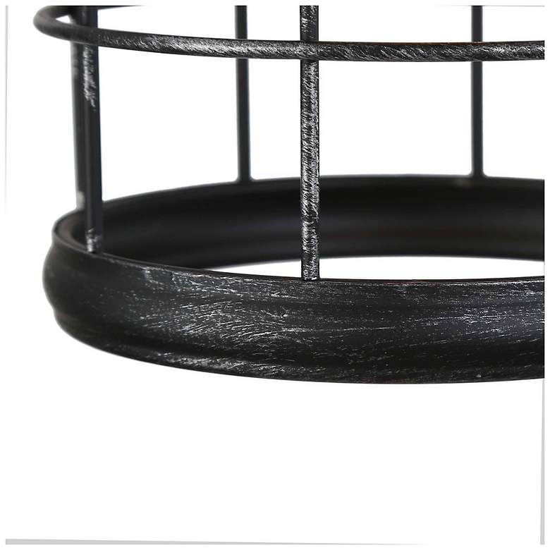 Image 4 Mocha 6" Wide Brushed Antique Black Mini Pendant more views