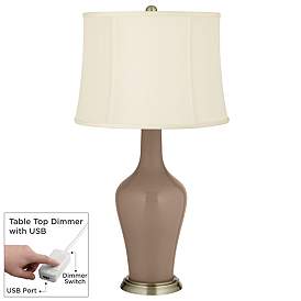 Image1 of Mocha Anya Table Lamp with Dimmer