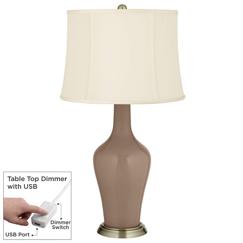 Image 1 Mocha Anya Table Lamp with Dimmer