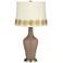Mocha Anya Table Lamp with Flower Applique Trim