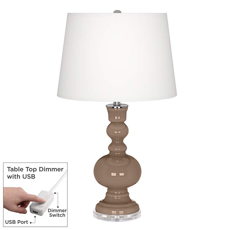 Image 1 Mocha Apothecary Table Lamp with Dimmer