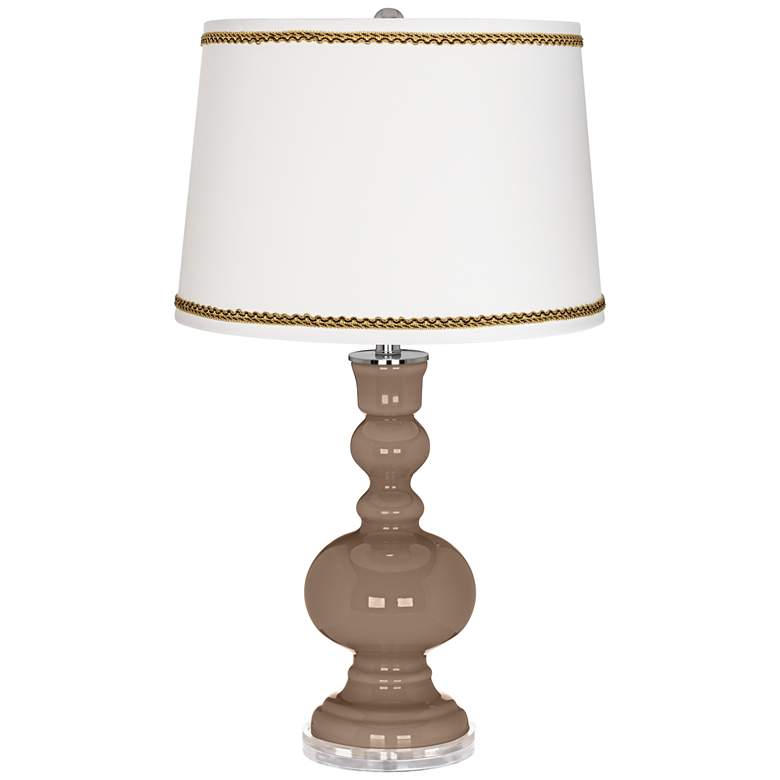 Image 1 Mocha Apothecary Table Lamp with Twist Scroll Trim