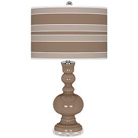 Image1 of Mocha Bold Stripe Apothecary Table Lamp