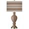 Mocha Bold Stripe Civitia Table Lamp