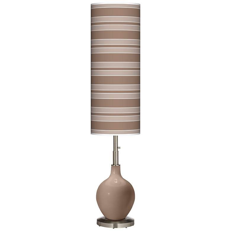 Image 1 Mocha Bold Stripe Ovo Floor Lamp