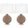Mocha Carrie Table Lamp Set of 2