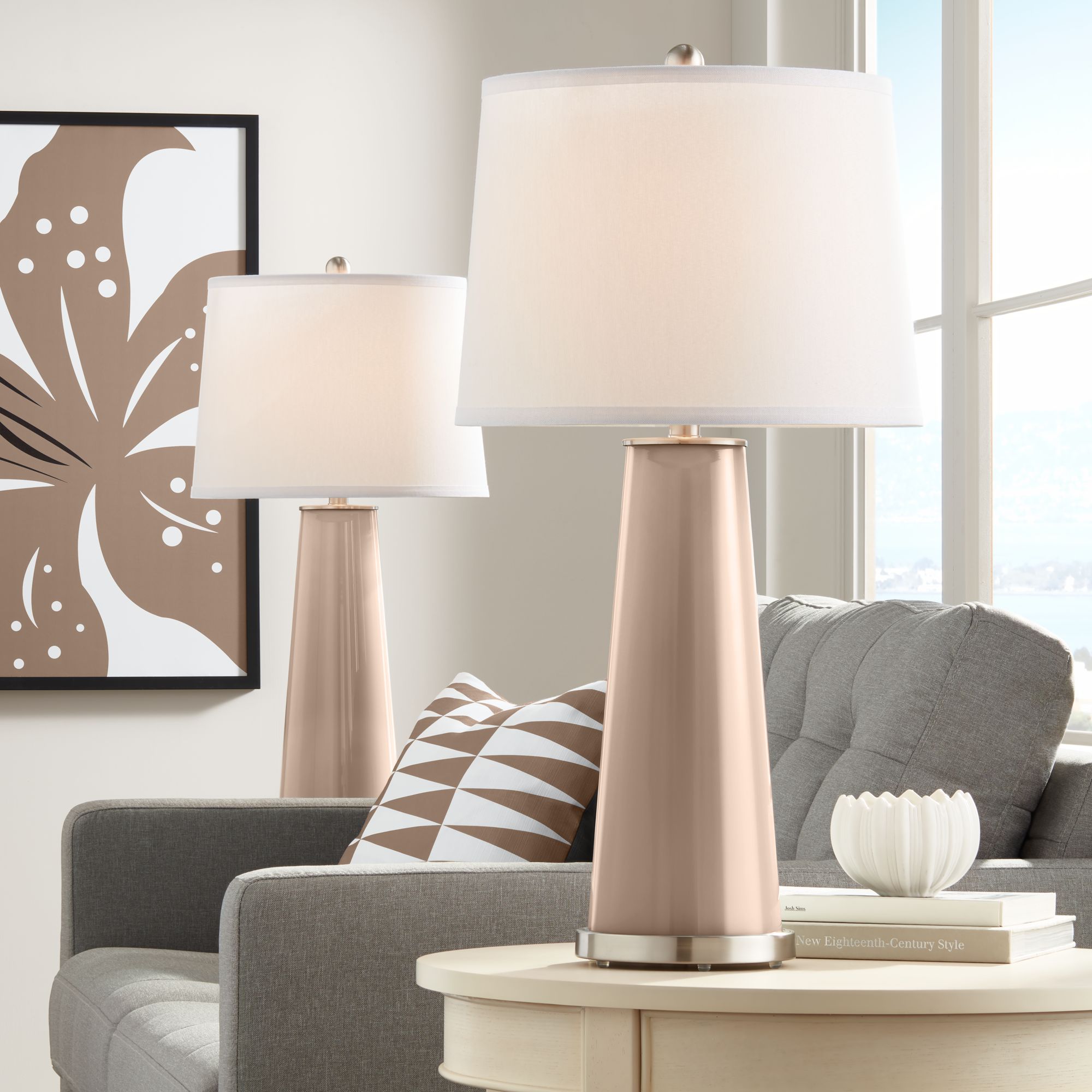 mocha bedside lamps