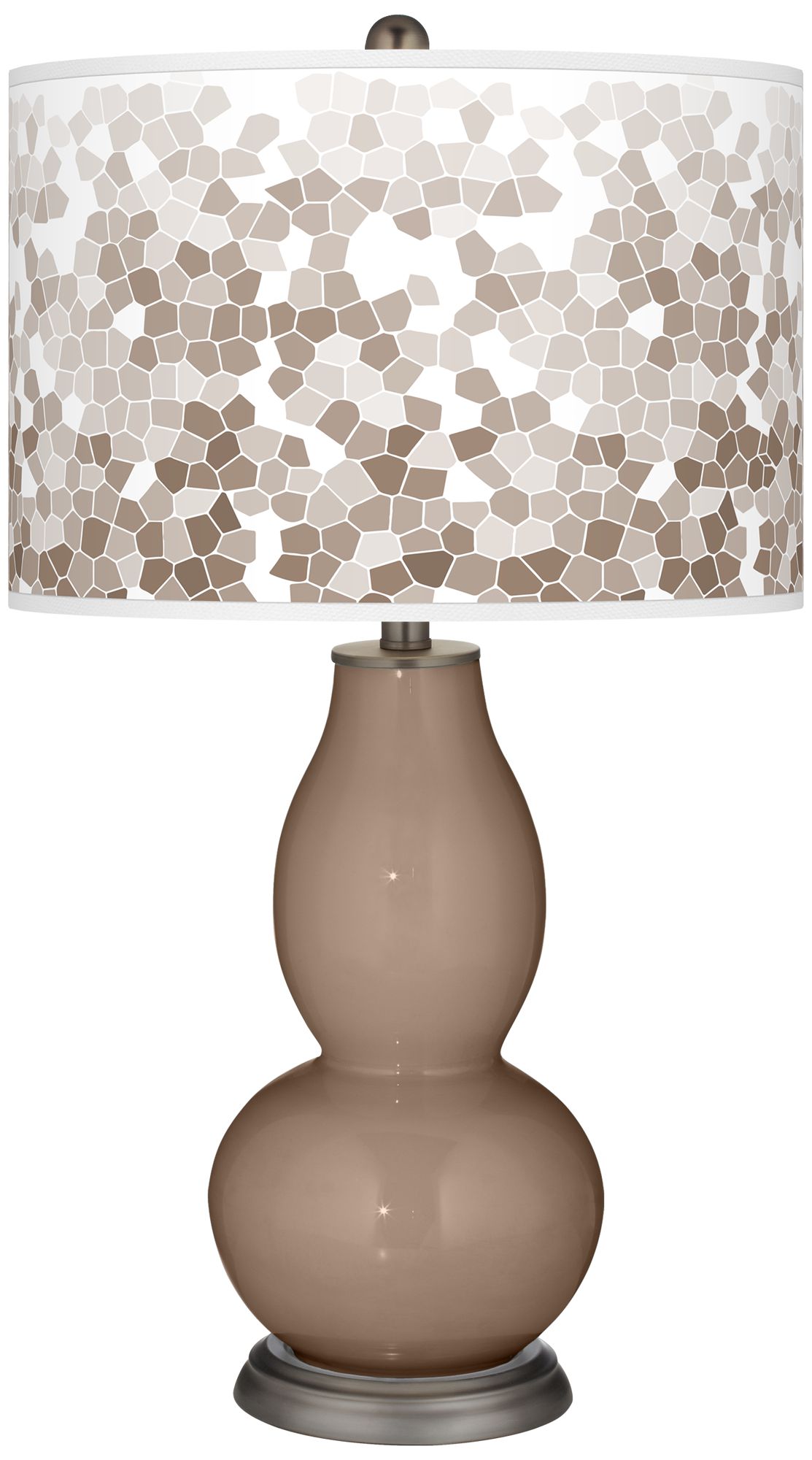 Image Mocha Mosaic Giclee Double Gourd Table Lamp
