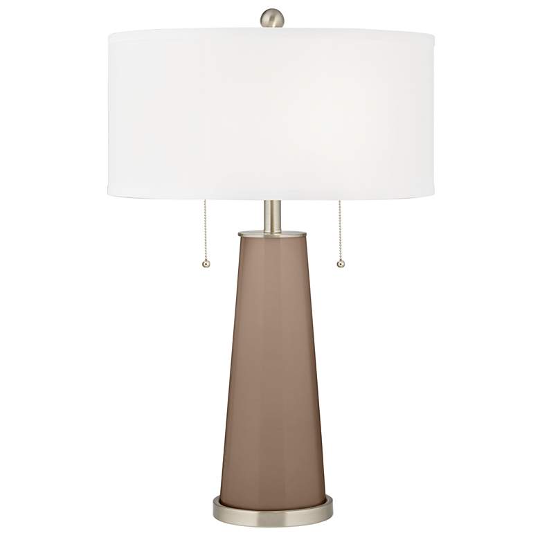 Image 2 Mocha Peggy Glass Table Lamp With Dimmer