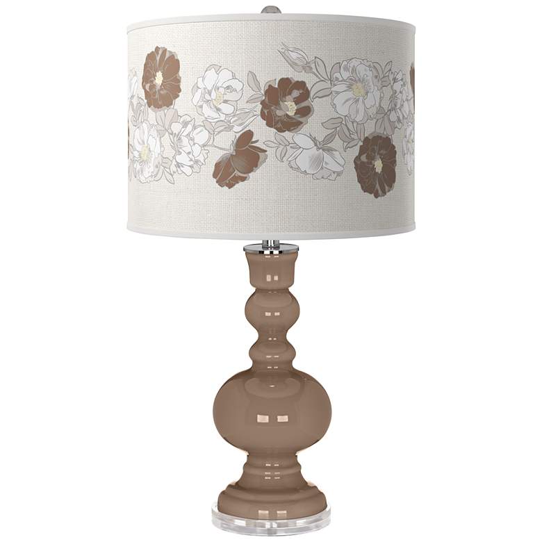 Image 1 Mocha Rose Bouquet Apothecary Table Lamp