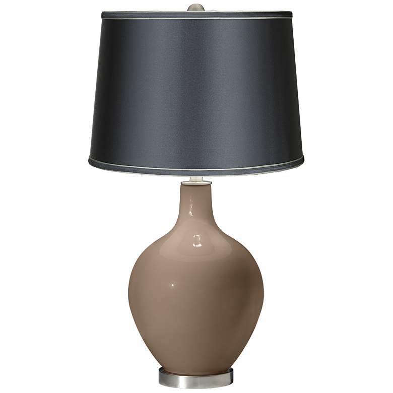 Image 1 Mocha - Satin Dark Gray Shade Ovo Table Lamp