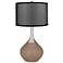 Mocha Spencer Table Lamp with Organza Black Shade