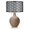 Mocha Toby Table Lamp With Black Metal Shade
