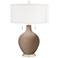 Mocha Toby Table Lamp with Dimmer