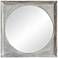 Mock Textured Off-White Plaster 30" Square Wall Mirror
