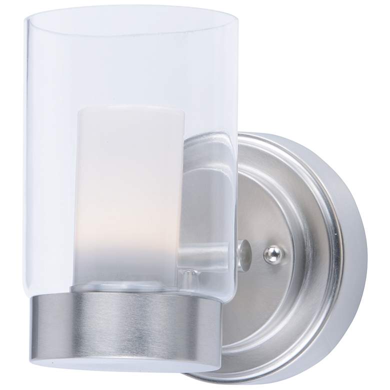 Image 1 Mod 1-Light 5" Wide Satin Nickel Wall Sconce