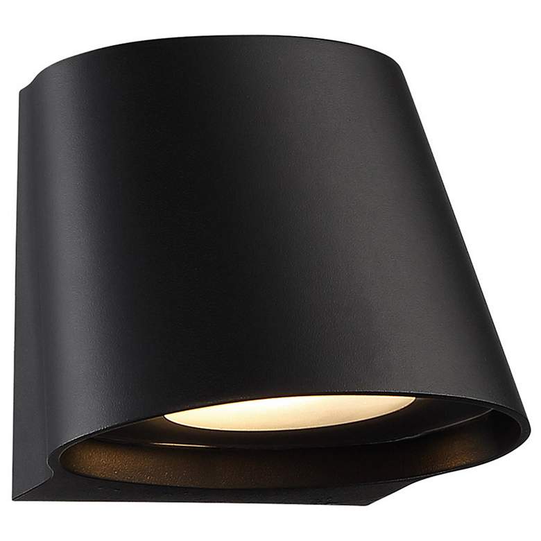 Image 1 Mod 5 1/4"H x 6"W 1-Light Outdoor Wall Light in Black
