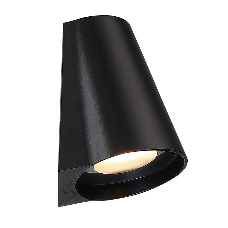Image 2 Mod 5 1/4"H x 6"W 1-Light Outdoor Wall Light in Black more views